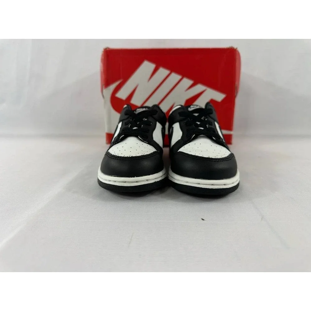 Nike Dunk Low TD Panda 'Black White' CW1589-100 Kids Size 10C